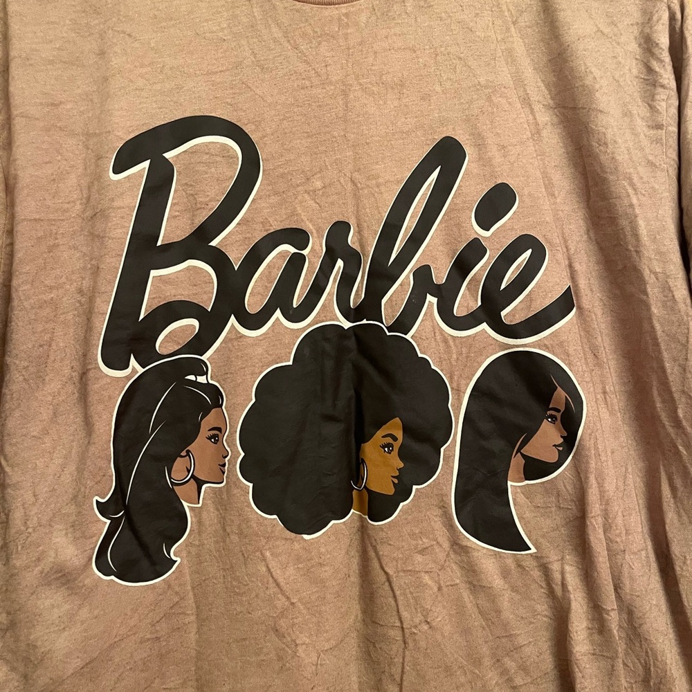 Barbie Women's Tan Graphic Top